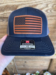 American Flag Leather Patch Hat
