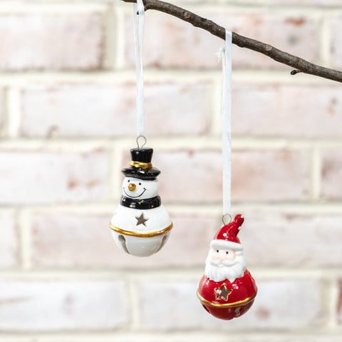 Santa/Snowman Bell Ornament