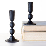 BLACK CANDLE HOLDERS