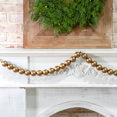 46" GOLD BEADS JUTE GARLAND