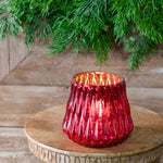 5" RED GLASS VOTIVE