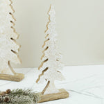 17" Gold Flecked Wood Tree