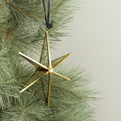 7" GLASS HANGING STAR