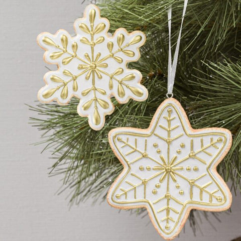 GINGERBREAD SNOWFLAKE ORNAMENTS