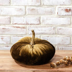 10" Golden Brown Velvet Pumpkin