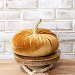 10" PALE ORANGE VELVET PUMPKIN