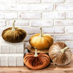 7.5" VELVET PUMPKINS