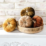 5" VELVET PUMPKINS