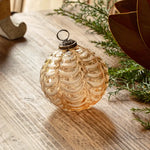 Draped Golden Glass Ornament