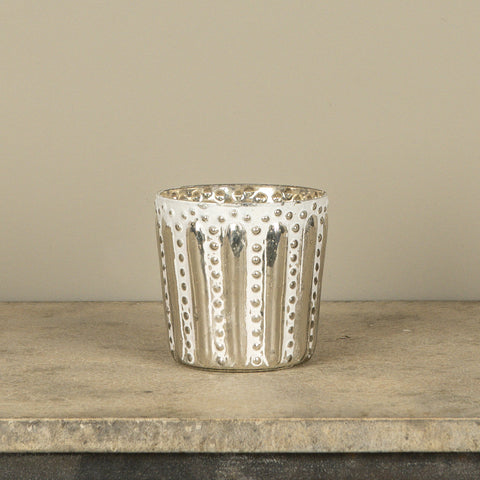 4.5" SILVER GLASS HOLDER