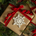 WHITE DANIELLA SNOWFLAKE ORNAMENT