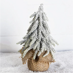 8" FROSTED TREE IN BURLAP
