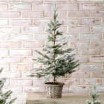 31.5"H SNOWY TREE IN BASKET