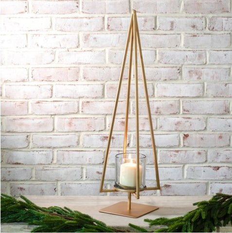 26" GOLD TREE CANDLE STAND