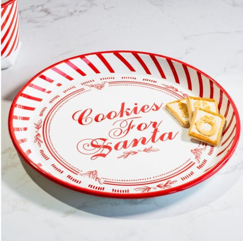 12.25" COOKIES FOR SANTA PLATE