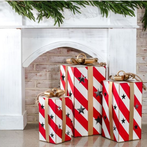 CANDY CANE STRIPE GIFT BOX (Pickup Only)