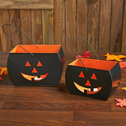 Tealight Holders Trick Or Treat Black