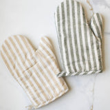 Heirloom Beige Stripe Oven Mitt