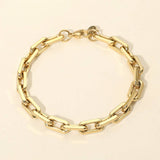 Paperclip Chain Bracelet: Gold