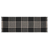 Eston Black Tan Plaid Runner 12x36