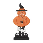 Boo Wooden Jack-O-Lantern 15.5x7.25x2