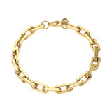 Paperclip Chain Bracelet: Gold