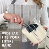 Sourdough Starter Jar Kit with Glass Jar, Spatula & More