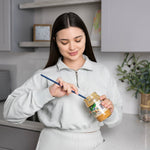 Fox Run Tiny Silicone Spatula Jar Scraper, Navy, 12"