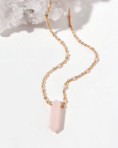 Pink Opal Beam Necklace