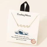 Crashing Waves Pendant Necklace