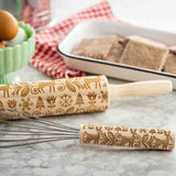 Embossed Decorative Whisk, Winter Design