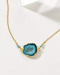 Earthly Geode Necklace- Agate