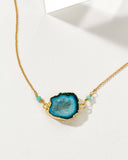 Earthly Geode Necklace- Agate