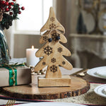 Natural Wooden Snowflake Tree 10x5x2