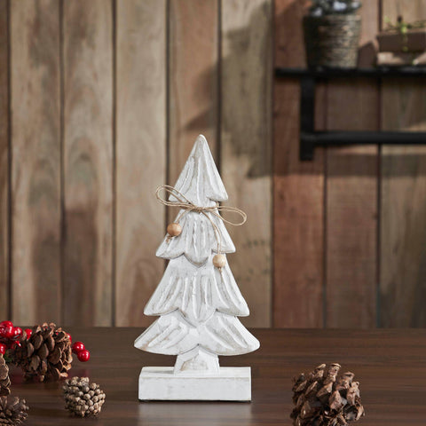 Snowy Wooden Tree- 10.25x4.75x2.25