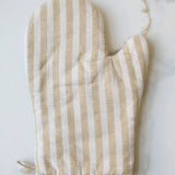 Heirloom Beige Stripe Oven Mitt