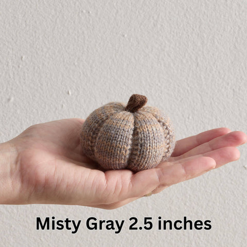 Cozy Knit Pumpkin "Misty Gray" 2.5"