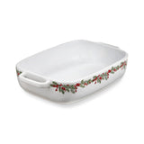 Christmas Farmhouse Rectangular Baker Stoneware