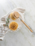 Sisal Bamboo Dish Brush with Replaceable Head – Wide Design: Full Brush