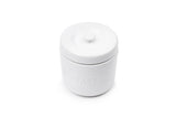 Porcelain Grease Container, White, 5" x 5" x 5"