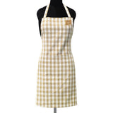 Classic Plaid Pattern Kitchen Apron: Yellow