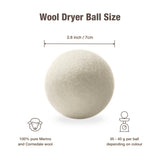 100% Pure Wool Dryer Balls | 3-Pack Barn Box | White