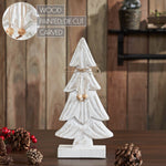 Snowy Wooden Tree-12.25x6x2.5