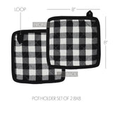 Annie Buffalo Check Black Pot Holder