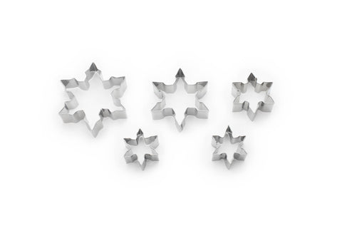 Fox Run Stainless Steel Snowflake Cookie Cutter Set, Set 5