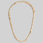 Metallic And Semi Precious Stone Beaded Necklace