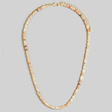 Metallic And Semi Precious Stone Beaded Necklace
