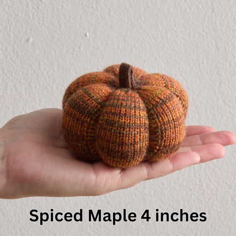 Cozy Knit Pumpkins "Spiced Maple" 4"