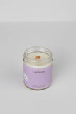 Lavender Essential Oil Beeswax Wooden Wick Jar Candle