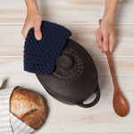 Midnight Blue Knit Potholder